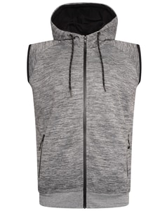KAM Active Performance Sleeveless Hoody Grey